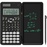 NEWYES Secondary-School Scientific Calculators, Engineering Calculator with Writing Tablet and Pen Included, 240 Functions, 2-Line Display, Solar + Battery, Foldable Cover (NY-82MS PLUS Edition)