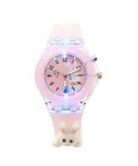 FASHRAMP 7 Color Glowing Disco Light Watch for Boys Girls with 3D Cute Cartoon on Strap Best Birthday Gift Kids Analouge Multi-Color Light Watch Age 3-13 Years (Glow Pink)