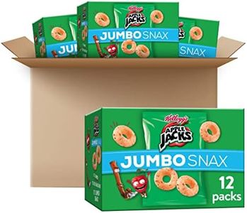 Jumbo Snax Kellogg's Apple Jacks Cereal Snacks, Lunch Snacks, Kids Gaming, Original (4 Boxes, 48 Pouches)