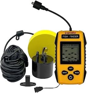 Fishing Finder Wired Fishing, Portable Fish Depth Finder, Sonar Sensor Fishing Alarm for Fish Depth Detection, Kayak Boat Sea Fishing Gear Water Depth Finder Handheld Fishfinder with LCD Display