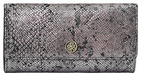 eske Lucie - Tri-Fold Wallet - Genuine Quilted Leather - RFID Blocking - Holds Cards, Coins and Bills - Compact Design - Pockets for Everyday Use - Travel Friendly - for Women (Black Print)