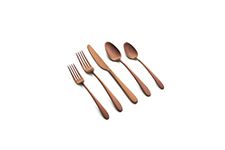 Cambridge 507520CKW12R Poet Copper Satin 20-Piece Flatware Set