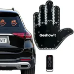 Car Accessories for Men, Car Gadgets with Remote - Give The Bird & Love & Wave to Drivers - Ideal Gifted Car Stuff, Funny Truck Accessories, Car LED Light & Road Rage Signs for Men and Women