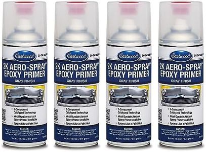 Eastwood 2K Epoxy Gray Primer | AeroSpray Catalyzed Technology | Durable Direct to Metal Epoxy Automotive | Performance Primer on Car Body Filler | 10-16 Sq Ft Coverage | 12 oz | 4 Pack