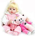 Aori Realistic 22in Reborn Baby Doll in Pink Kitty Outfit (50280)