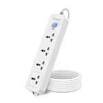 Gongniu Formerly Bull 250 Volts Extension Board (White, 2500W, 3 m Wire) 3 Socket, 1 Switch