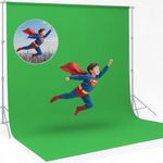 CPLIRIS 10x20ft Green Screen Backdrop for Photography, Chromakey Large Green Screen Pure Polyester Collapsible Green Fabric with 3 Spring Clamps for Photoshoot, Game Live Steaming，Video Conference