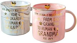 VILIGHT Pregnancy Announcement Gifts for Grandparents est 2023 - New Grandparents Baby Announcement Ideas - Gifts for First Time Grandma and Grandpa - Mugs Set 11.5 oz