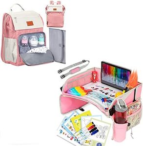 PILLANI Travel Bundle: Kids Travel Tray & Diaper Bag