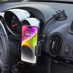 Phone Holder for Car, Dashboard Windshield Phone Holder with Anti-Shake Device, Strong Suction Cup Car Phone Holder Mount Compatible with iPhone 15 14 13 12 Pro Max, Galaxy Note S22 S20 S10 and More