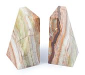 Onyx Marble Wedge Bookends