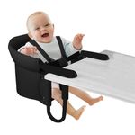 Gugugaga Baby Hook On Feeding Chair, Portable, Washable High Chair for Home Restaurant & Travel (Black)