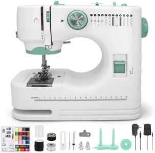 Xamanabu Sewing Machine for Beginners with 12 Built-in Stitches, 6 Included Feet, Portable Sewing Machine with Foot Pedal, High-Low Speeds