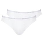 Sloggi Men's Basic Mini 2p Slip, White, 34 (Pack of 2)