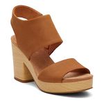 TOMS Women's Majorca Platform Espadrille Wedge Sandal, Tan, 7 UK