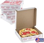 MT Products 10" Length x 10" Width x 2" Depth Lock Corner Clay Coated Extra Thin Pizza Box (Bakery Box Material) (20 Pieces) - Made in The USA