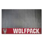 FANMATS 23983 NC State Wolfpack Vinyl Grill Mat - 26in. x 42in. - Deck Patio Protective Mat | Oil, flame, and UV resistant - Wolf Head Primary Logo