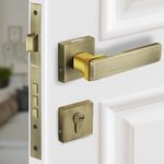 Plantex Premium Door Lock with 3 Years of Warranty/Main Door Lock for Home/Mortise Lock for Door - Main Door Lock Set(7116 - PVD Gold & Brass Antique)