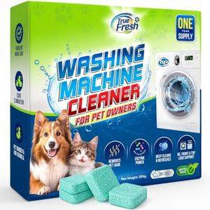 True Fresh Washing Machine Cleaner Tablets for Pet Owners 24 Pack