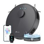 Lefant M1 Robot Vacuum Cleaner with Mop, dToF Laser Navigation, 5500Pa Strong Suction, 150 Min, Smart App/Alexa Control, Ideal for Pet Hair, Hard Floors and Carpets, Custom Cleaning, 2.4G Wi-Fi