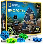 NATIONAL GEOGRAPHIC Kids Fort Building Kit - Indoor Fort Builder for Kids - Build a Fort for Creative Play, STEM Building Toy, Fort Building Kit for Kids 6-10, Blanket Fort Kit for Kids