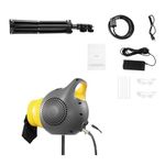 Uargd Foam Machine with 115 W Motor, Portable Foam Cannon for Parties, Includes Tripod Stand, Ideal for Outdoor Events, Pool Gatherings, Birthdays, and Celebrations, Grey & Yellow