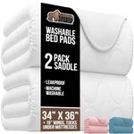Gorilla Grip Washable Toddler Mattress Incontinence Pads, Reusable Waterproof Bed Underpads, Absorbent Leak Proof, 36x34 2 Pack Slip Resistant Pad Protector Absorbs 4 Cups for Bedwetting, Adults, Kids