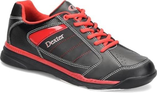 Dexter Mens Bowling Shoes, Black/Red, 11 US
