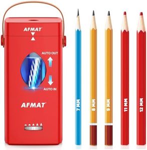AFMAT Electric Pencil Sharpener, Rechargeable & Cordless, Fully Automatic Pencil Sharpener for Classroom, Auto in & Out, 5 Sharpness Modes, Heavy Duty Sharpeners for 6-12mm No.2/Jumbo Pencils PSC7