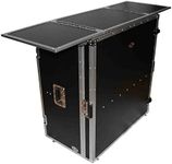 ProX XS-DJSTN Flight Case Style Folding DJ Table and Workstation with Smooth Rolling Wheels