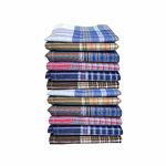 Prime deal 100% Cotton Handkerchiefs For Men - Color Multi Checks XXL King Size (12)