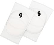 StrictlyStability White Volleyball Best Protective Shock Absorbing Soft Cushion Knee Pads for Girls or Boys (Junior, White)