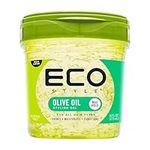 Eco Style Olive Oil Hair Styling Gel, Hydrate and Style, Green, 473 ml (Pack of 1)