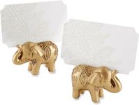 Kate Aspen Lucky Golden Elephant Place Card Holders (Set of 6)