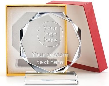 XSTZR Custom Trophy with Text, Personalized Crystal Trophy for Employee Recognition, Retirement, Sports, Appreciation, Best Teacher, Corporate Appreciation Gifts