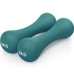 Core Balance Bone Dumbbells Pair Cast Iron Neoprene Coated Hand Weights
