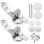 upain Toilet Seat Hinges Replacement Chrome Finished Toilet Seat Hinge for Wooden Resin for Toilet Seats with Fittings and Repair Parts