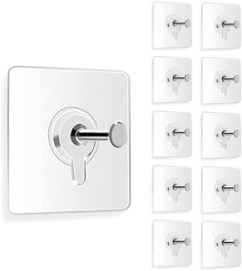 BRAND VILLA Photo Frame Wall Hooks Without Drilling Self Adhesive Stainless Steel Hooks for Wall | Heavy Duty Strong Nail Free for Hanging Photo Frame | Home Improvement Utility Hooks (Pack- 10)