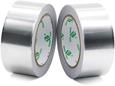 Aluminum Foil Tape, Multi-Purpose Aluminum Tape, Perfect for Sealing & Patching Pipe and Metal Repair, 2 Rolls 1.88 Inch x 32.8 Yards Per Roll,BOMEI PACK