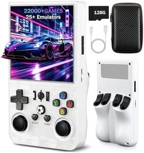 R36MAX Retro Handheld Game Console, Portable Hand Held Open Source Linux System, 4.0 Inch 720x720 IPS Screen, 128GB Storage 22,000+ Classic Games, 4000mAh Battery Gaming Handheld(Deep White)