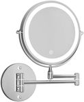 Embellir Extendable Makeup Mirror, Vanity Mirrors Beauty Cosmetic Dressing Bathroom Decor, LED Strip with 10X Magnification Wall-Mounted Lights Dimable