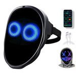 Funle Led Mask with App Controlled,Programmable LED Halloween Mask,Digital Mask for Costume Cosplay Party Masquerade