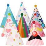 8 Pcs Party Hats Fashion Birthday Hat Party Hats Birthday Party Hat Birthday Hats Adults with Pompom for Adults