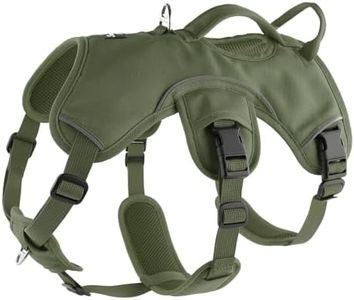 Snootiful Hound Sighthound Harness for Greyhounds, Whippets & Lurchers – Escape Proof Padded 3-Point Dog Harness - Secure Fit, No Pull Harness For Deep-Chested Breeds (Olive Green, Small)