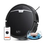 ILIFE V9 Robot Vacuum and Mop Combo, 3000Pa Strong Suction Robot Vacuum Cleaner with Gyro Navigation, App/Alexa Control, for Pet Hair, Hard Floor, Low Carpet, 2.4GHz WiFi Only, Black