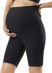 POSHDIVAH Ribbed Maternity Biker Sh