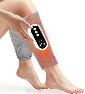 Wireless Leg Massager for Circulation and Pain Relief, Heated Air Compression Calf Massager with 3 Intensities, 3 Modes, Easy to Use, Muscle Relaxation (2PC)