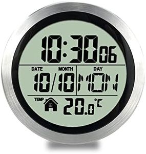 Weytoll Bathroom Clock, Shower Clock with Suction Cup, Home Clock Waterproof Bathroom Washroom Clock Kitchen Clock LCD Digital Display Clock Temperature Detector