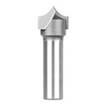 SpeTool 3/8" Radius Point Cutting Rounover Router Bits 1/2 Inch Shank 3/4" Cutting Diameter , 2 Flute Solide Carbide Tipped Round Over CNC Router Bit for Woodworking Engraving Tool