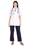 MediMarche Women's Lab Coat for Doctors and Medical Students| Cotton Half Sleeves Medical Apron | 3 Pockets | Uniform for Doctors